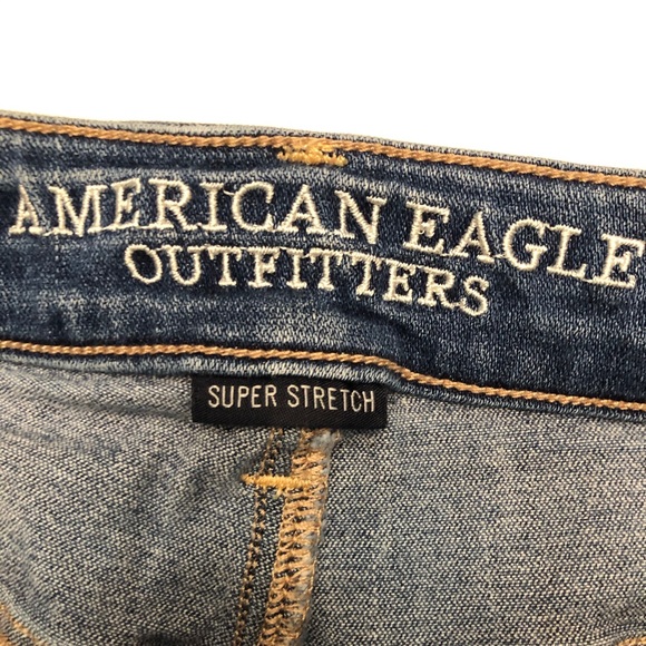 American Eagle Women's Super-Stretch Medium Wash Hi Rise Jegging sz 4 - Picture 4 of 16
